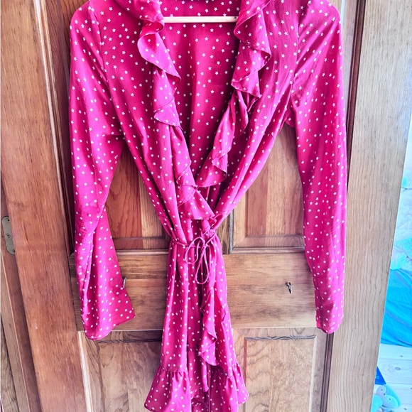 Realisation Par Dresses & Skirts - Realisation Par Red Alexandra dress in red with stars